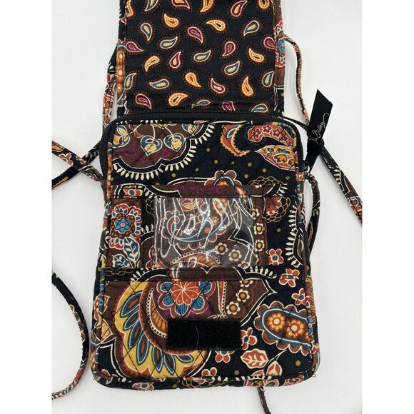 Vera Bradley Bittersweet Flower Red Gold Yellow Orange Crossbody Bag Purse - Picture 4 of 6